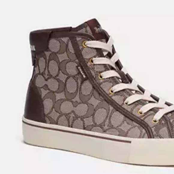 COACH® | Skate High Top Sneaker In Signature Jacquard - Picture 5 of 6